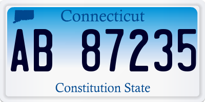 CT license plate AB87235