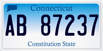 CT license plate AB87237