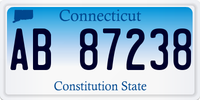 CT license plate AB87238