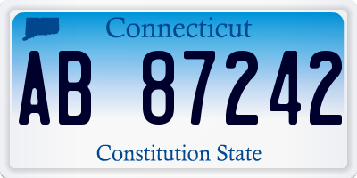 CT license plate AB87242