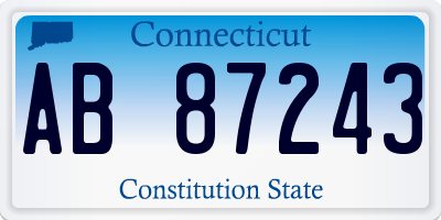 CT license plate AB87243