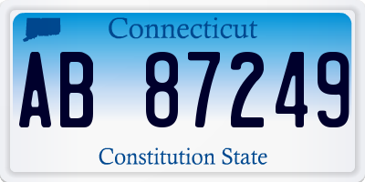 CT license plate AB87249