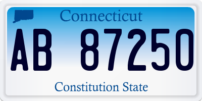 CT license plate AB87250