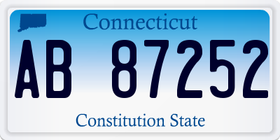 CT license plate AB87252