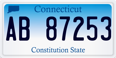 CT license plate AB87253