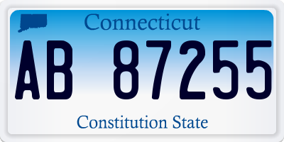 CT license plate AB87255