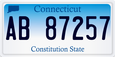 CT license plate AB87257