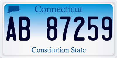 CT license plate AB87259