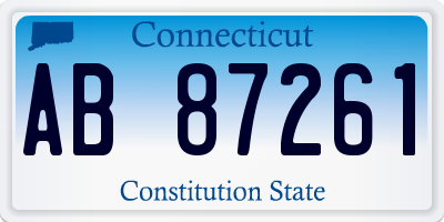 CT license plate AB87261