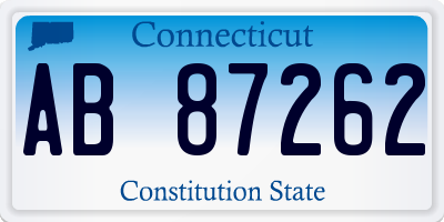 CT license plate AB87262