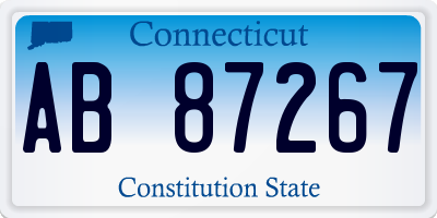 CT license plate AB87267