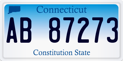 CT license plate AB87273
