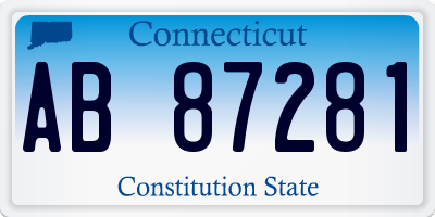 CT license plate AB87281