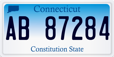 CT license plate AB87284