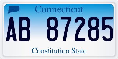 CT license plate AB87285