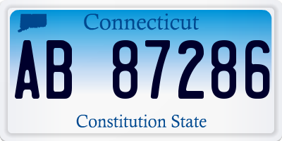 CT license plate AB87286