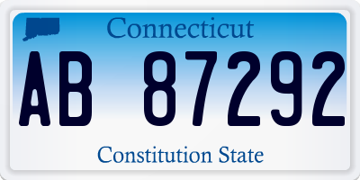 CT license plate AB87292