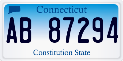 CT license plate AB87294
