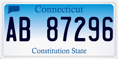 CT license plate AB87296