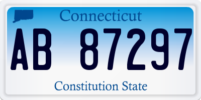 CT license plate AB87297