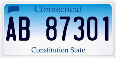 CT license plate AB87301