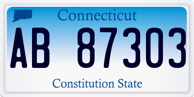CT license plate AB87303
