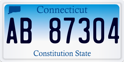 CT license plate AB87304