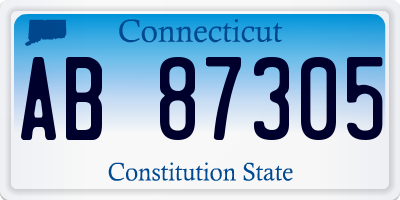 CT license plate AB87305