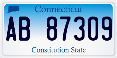 CT license plate AB87309