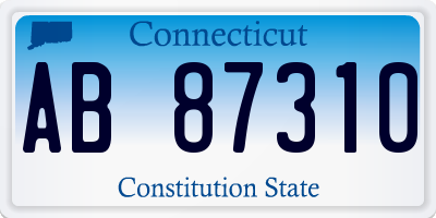 CT license plate AB87310