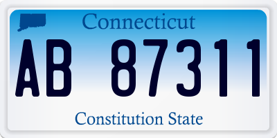 CT license plate AB87311