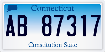 CT license plate AB87317