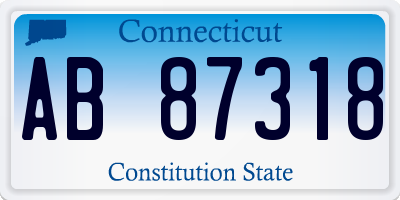 CT license plate AB87318
