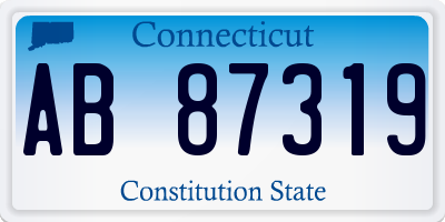 CT license plate AB87319