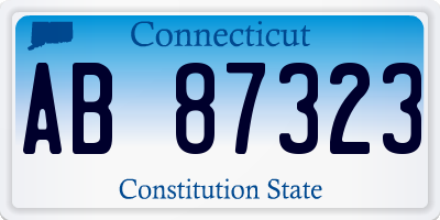 CT license plate AB87323