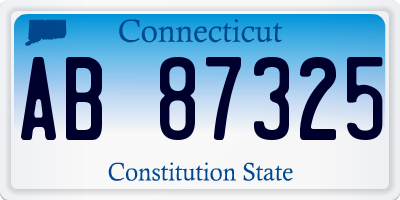 CT license plate AB87325