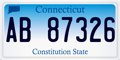 CT license plate AB87326