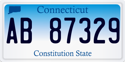 CT license plate AB87329