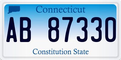 CT license plate AB87330