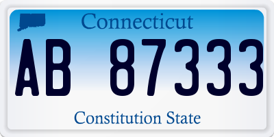 CT license plate AB87333