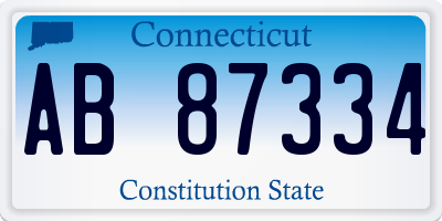 CT license plate AB87334