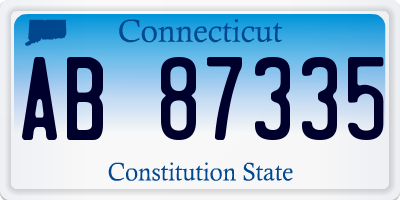 CT license plate AB87335