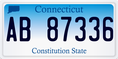 CT license plate AB87336