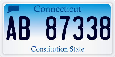 CT license plate AB87338