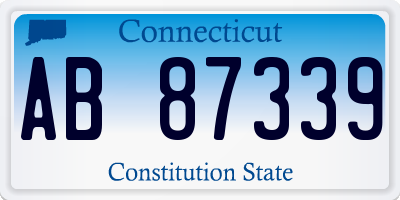 CT license plate AB87339