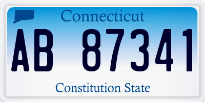 CT license plate AB87341