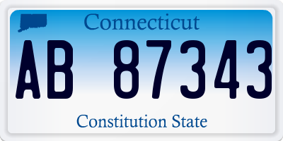 CT license plate AB87343