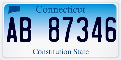 CT license plate AB87346