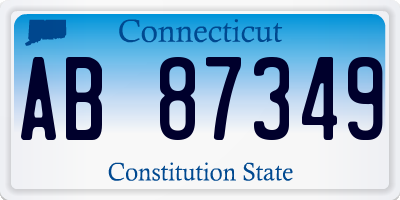 CT license plate AB87349