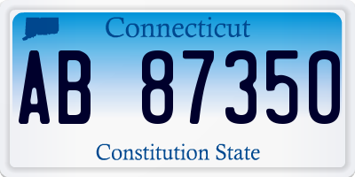 CT license plate AB87350